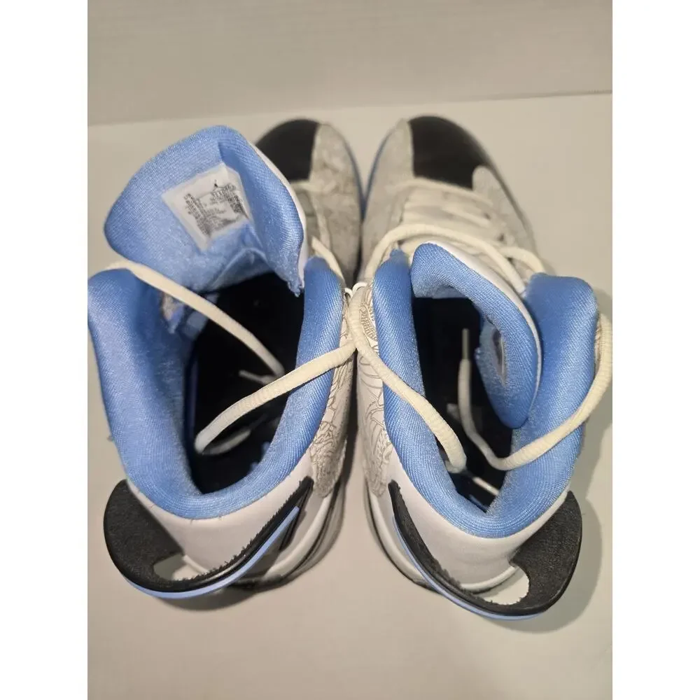 Jordan Two Trey Mid Top Lace-Up Leather Sneakers Unisex Kids US 9.5 W/B/B